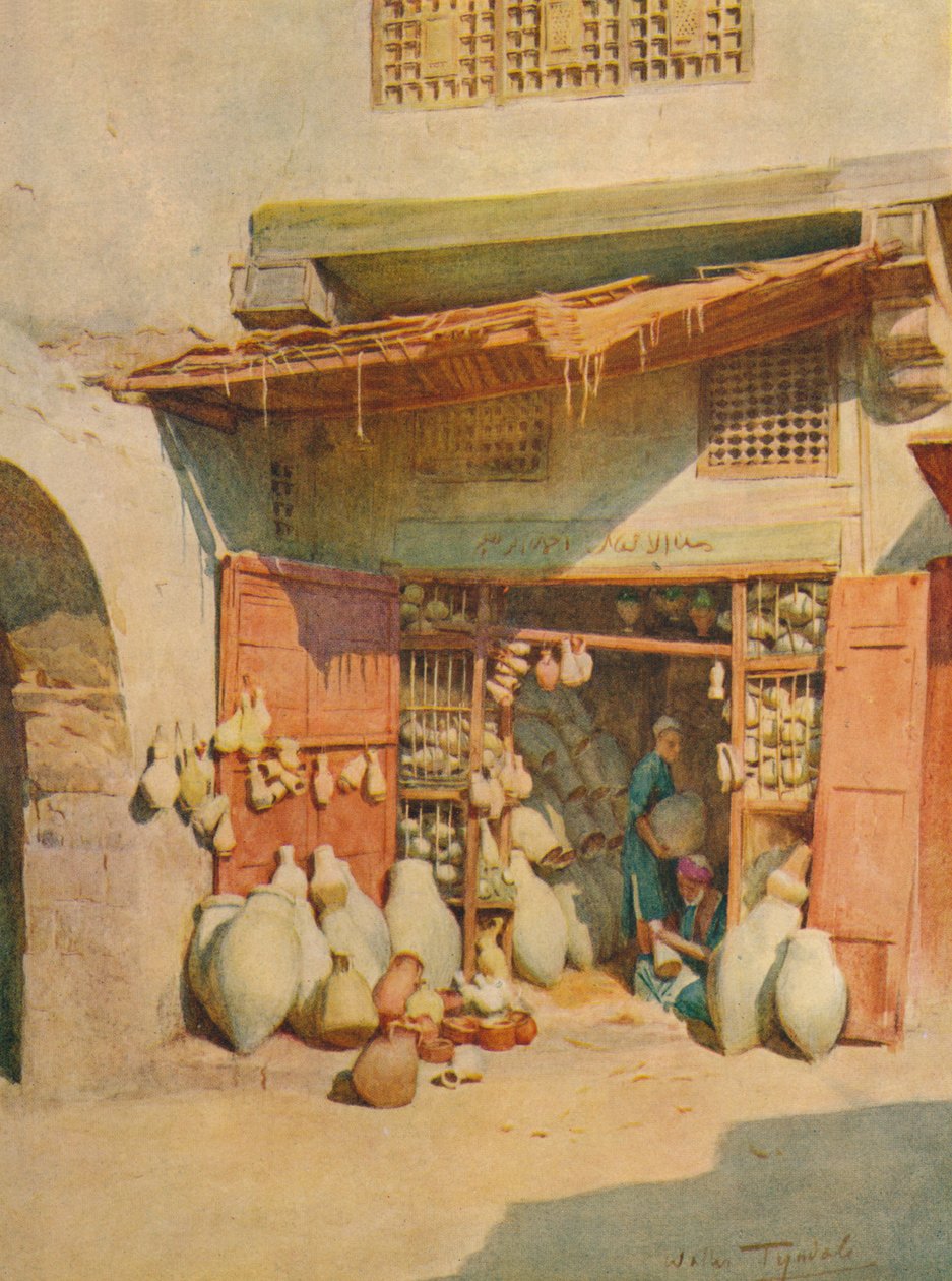 Pottery Bazaar in a Nile Village, c1905 by Walter Frederick Roofe Tyndale