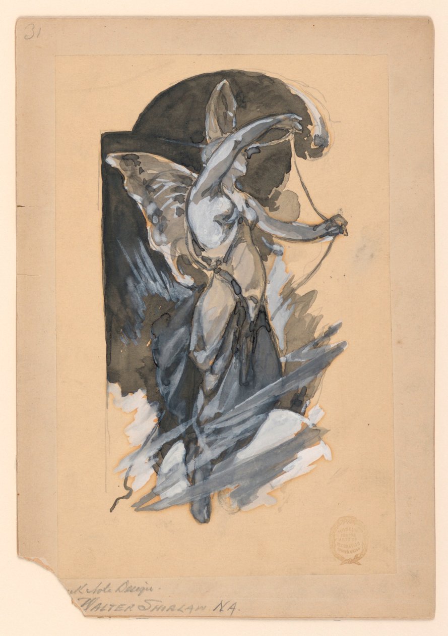 Motif for Bank Note Design by Walter Shirlaw