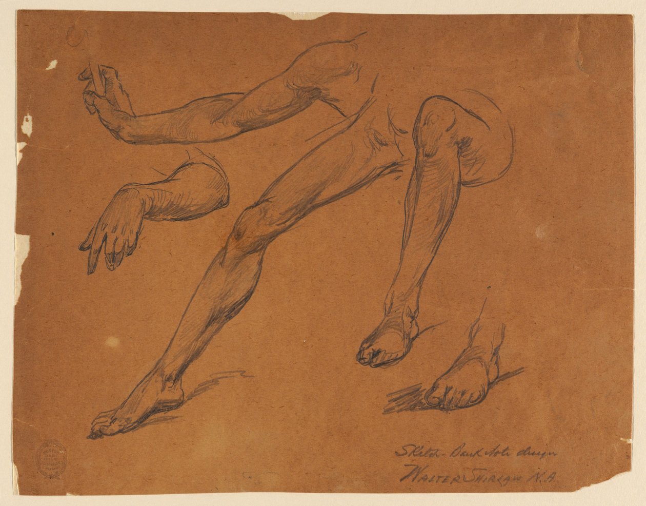 Sketch for Bank Note Design by Walter Shirlaw