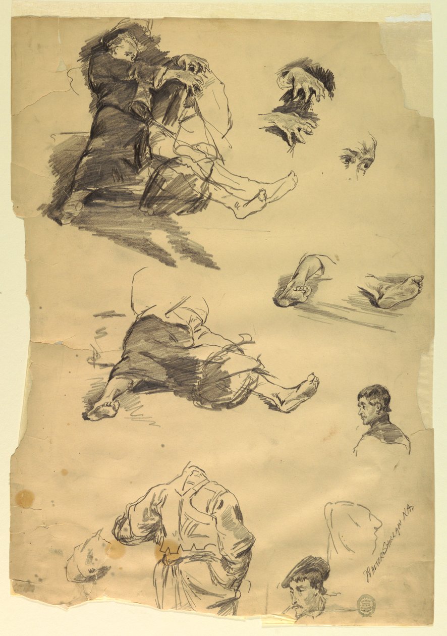 Studies of Figures for an Historical Representation by Walter Shirlaw