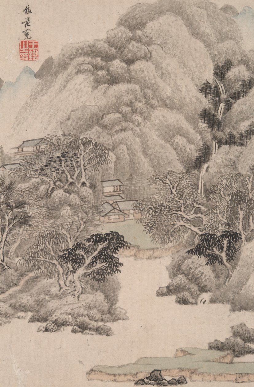 Landscape in the Style of Various Old Masters: Landscape after Fan Kuan by Wang Jian