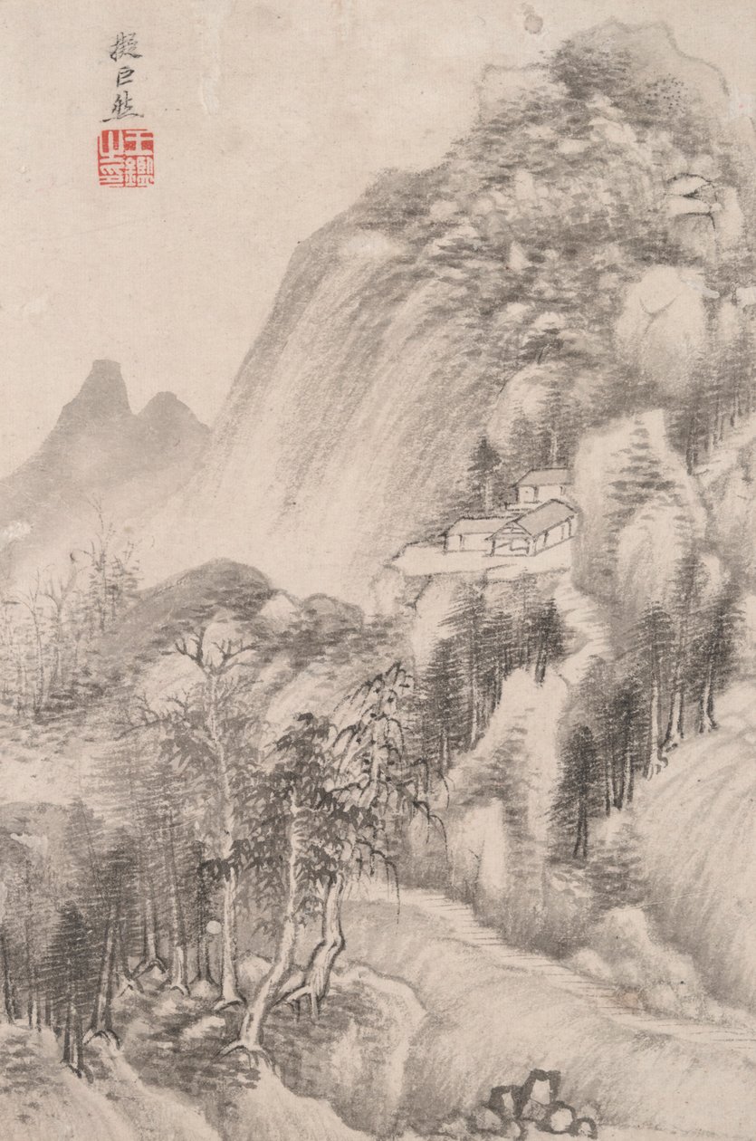 Landscape in the Style of Various Old Masters: Landscape after Juran (active 10th century CE) by Wang Jian