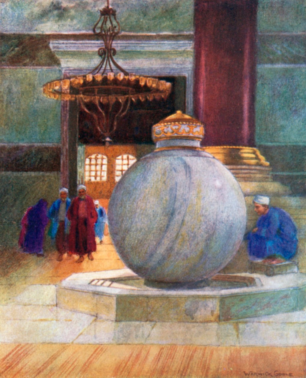 Fountain in S Sophia by Warwick (after) Goble