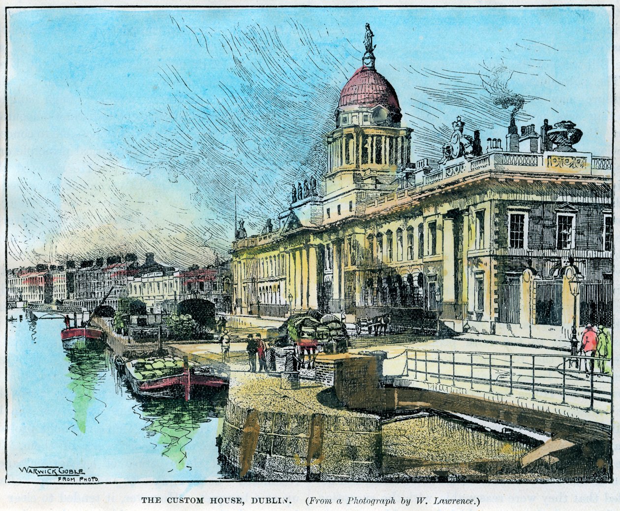 The Custom House, Dublin, Ireland, c1890 by Warwick Goble