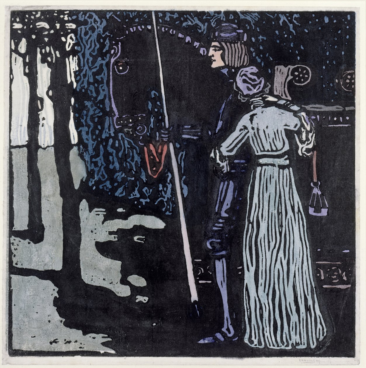 Farewell - Large Version by Wassily Kandinsky