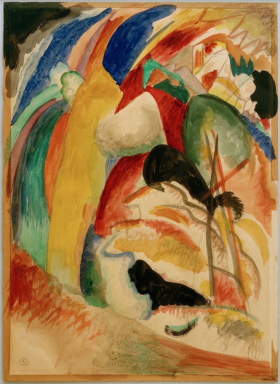 Design for a Picture with White Form by Wassily Kandinsky