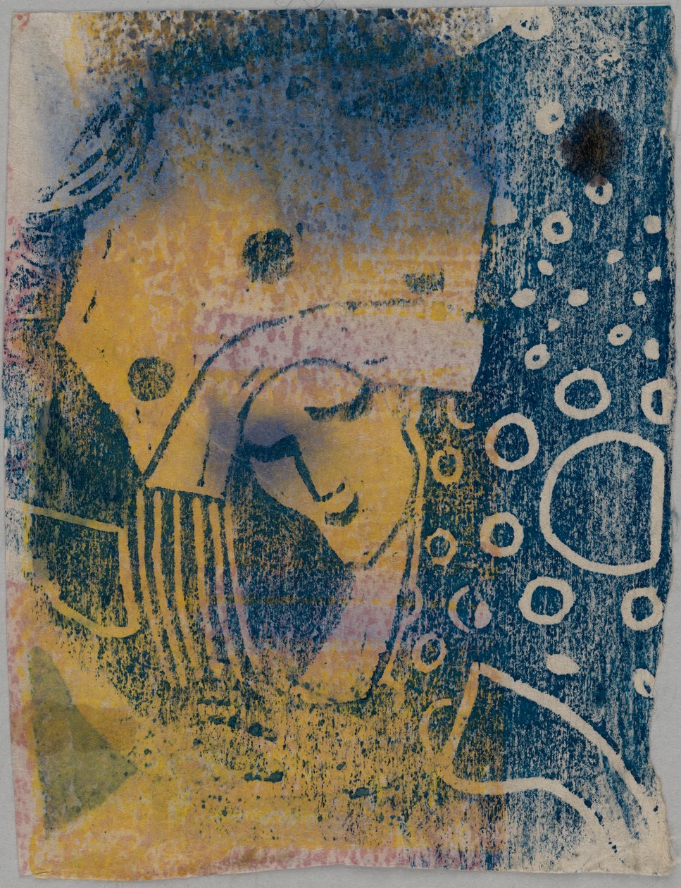 Color Woodcut Proofs; Front: Woman