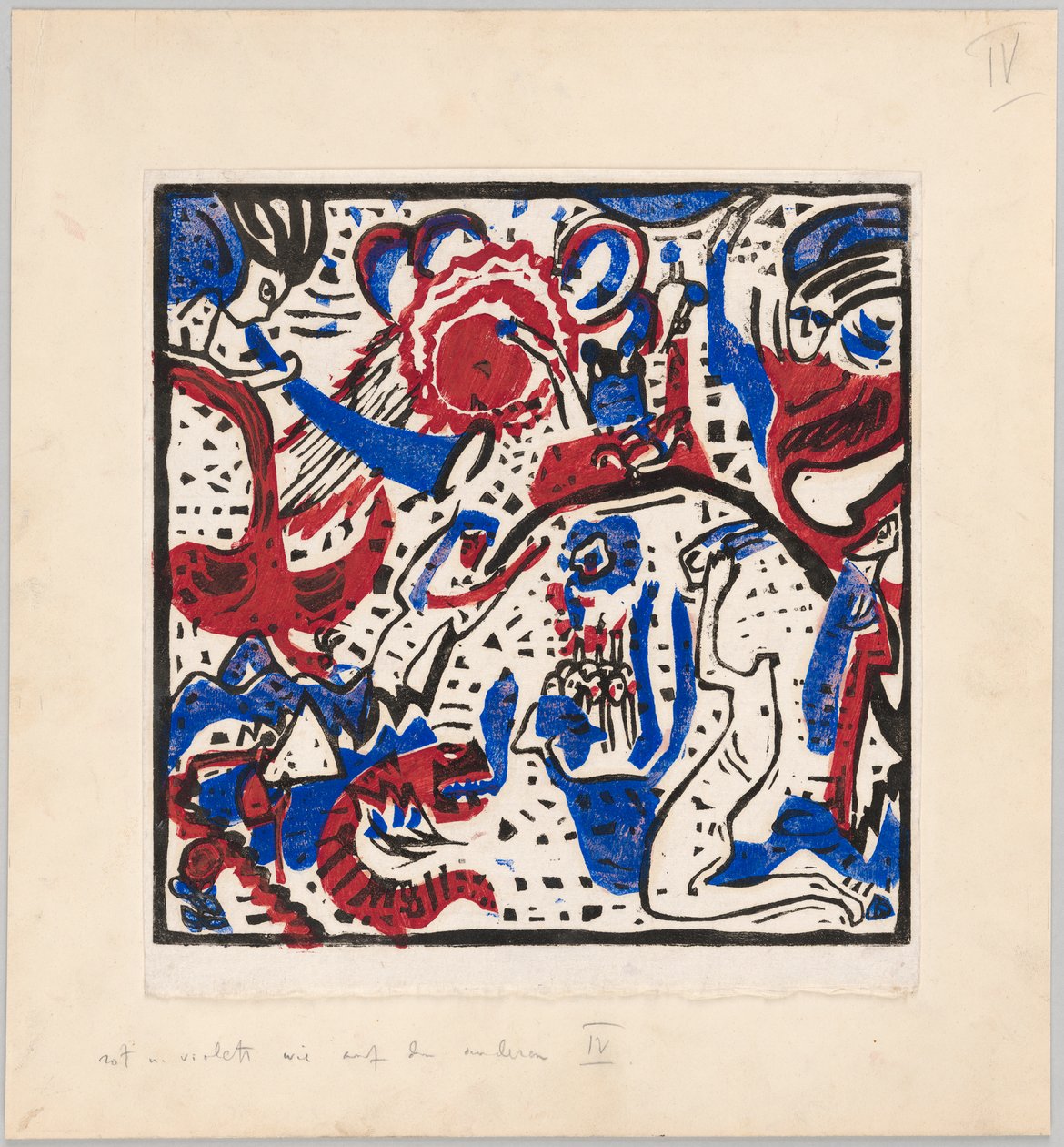 Woodcut after the Reverse Glass Painting 