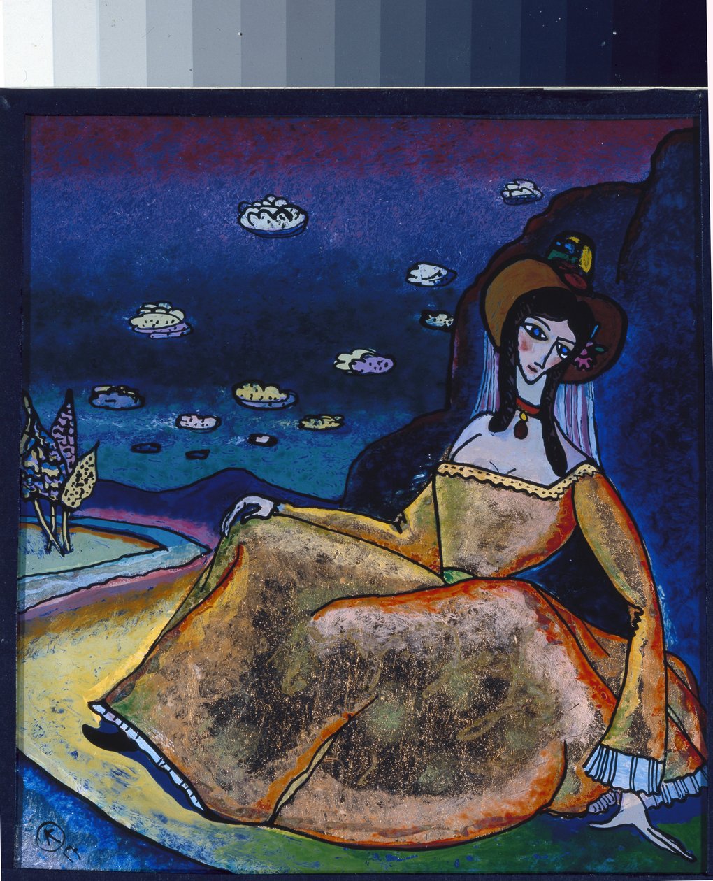 The Lady in Her Golden Dress by Wassily Kandinsky