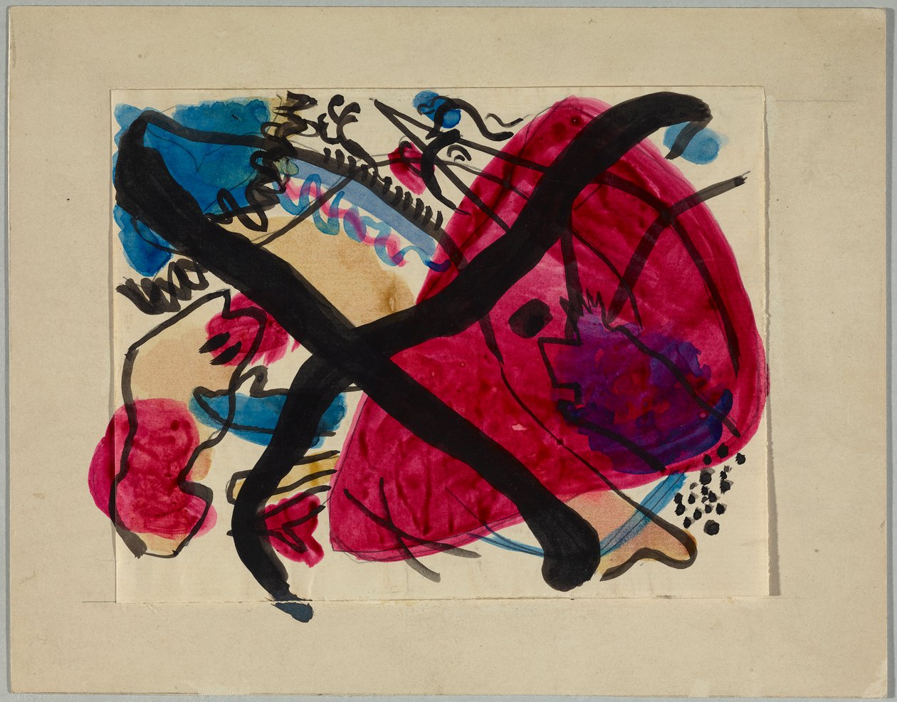 With Black Diagonals by Wassily Kandinsky