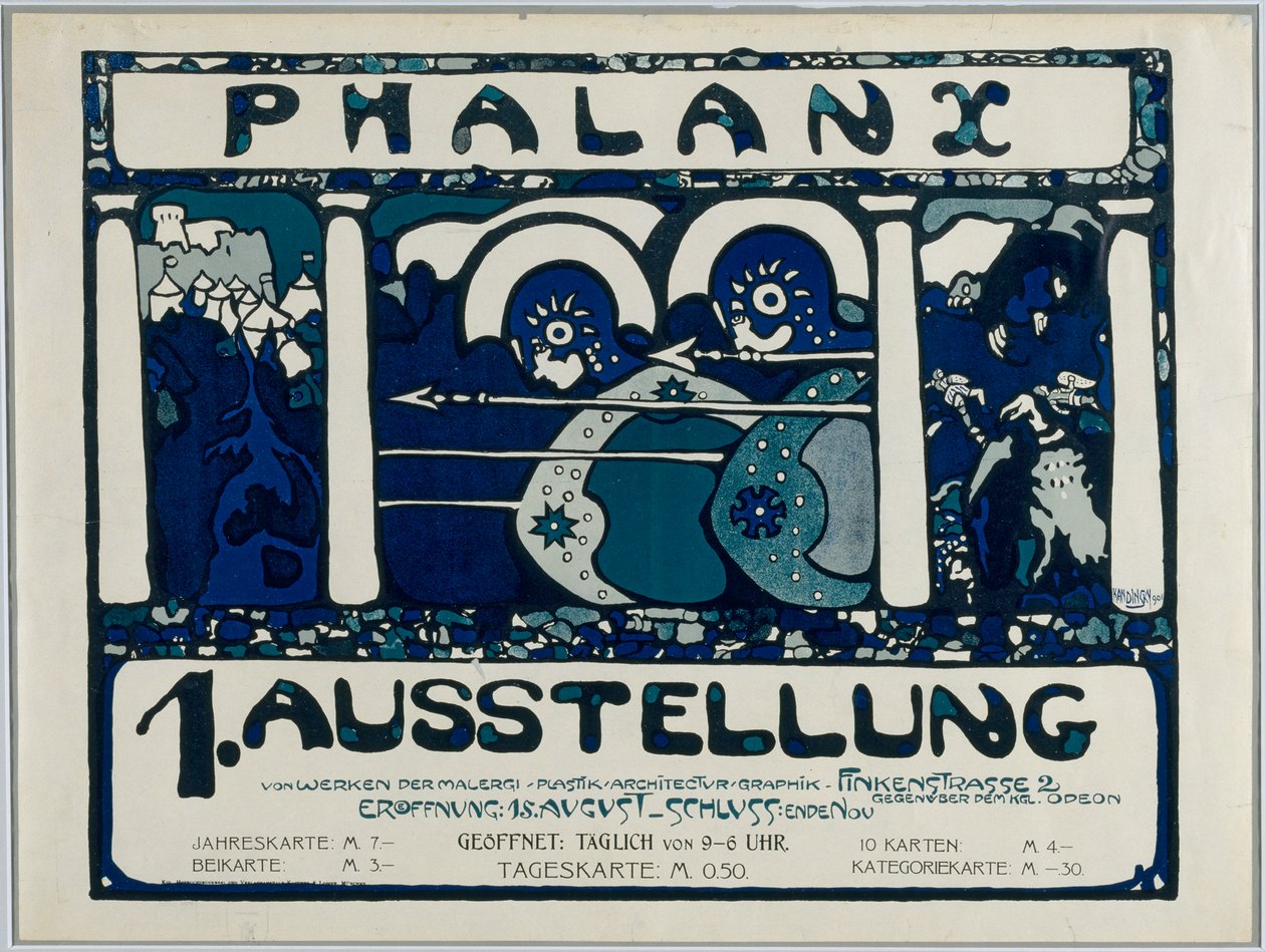 Poster for the First Exhibition of the Phalanx by Wassily Kandinsky