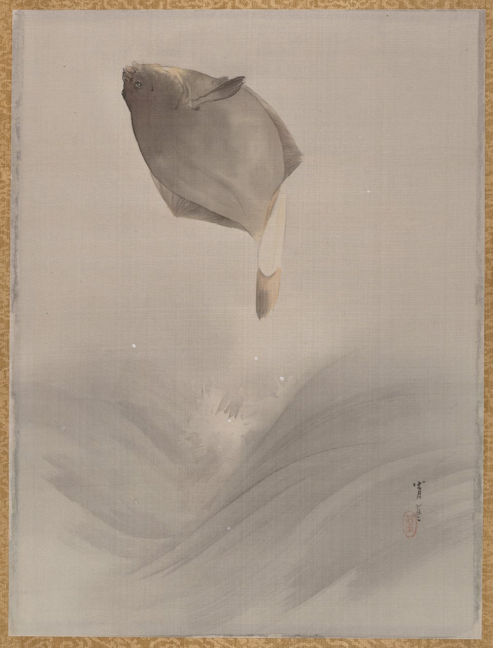 Jumping Fish, ca. 1887 by Watanabe Seitei