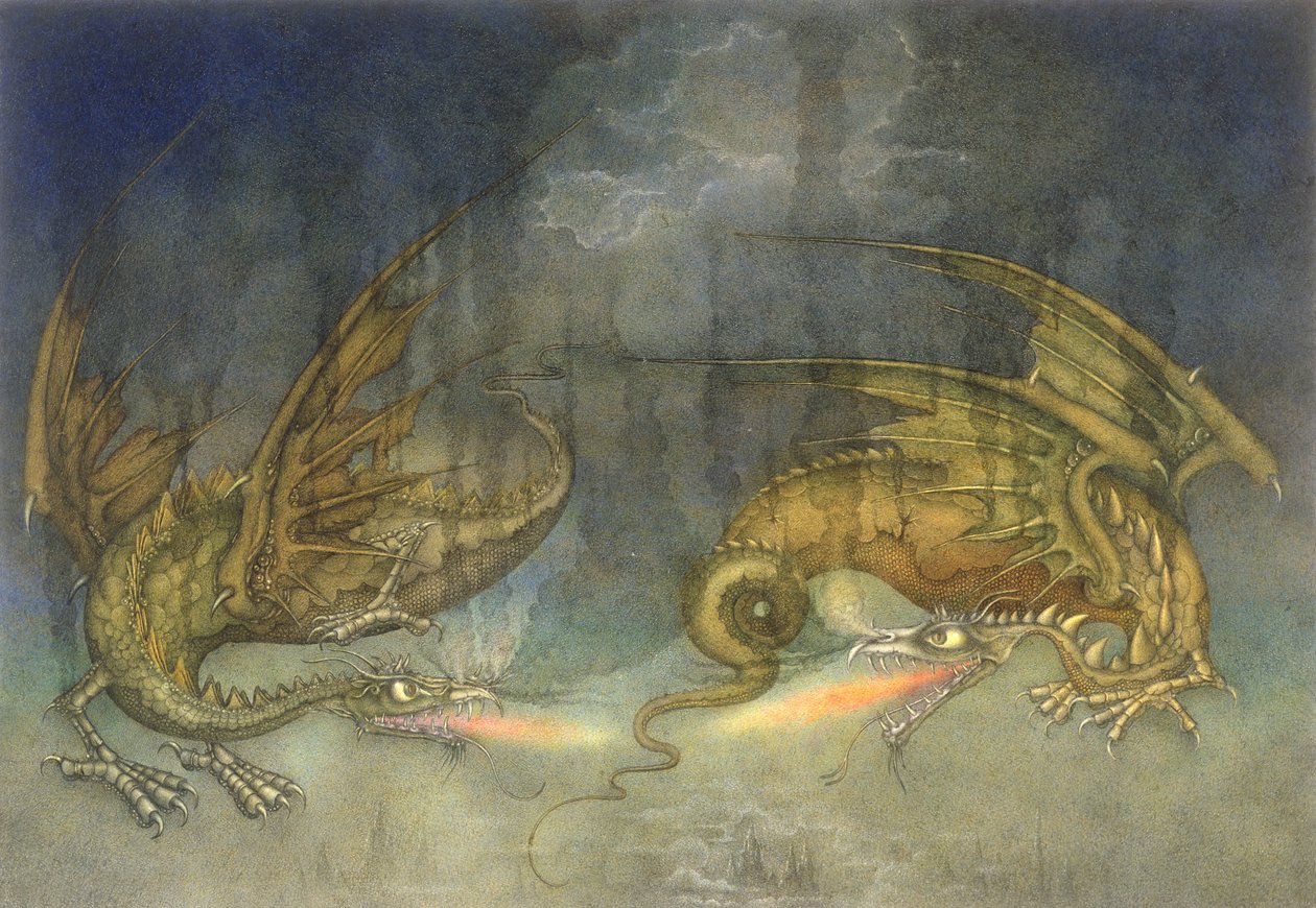 Fighting Dragons by Wayne Anderson