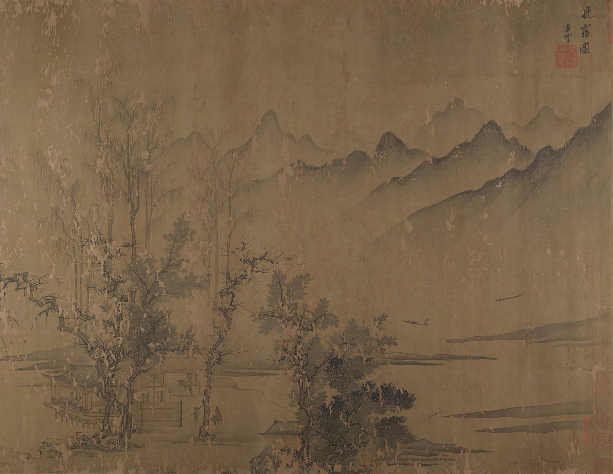 Rosy Sunset, 16th century by Wen Tong