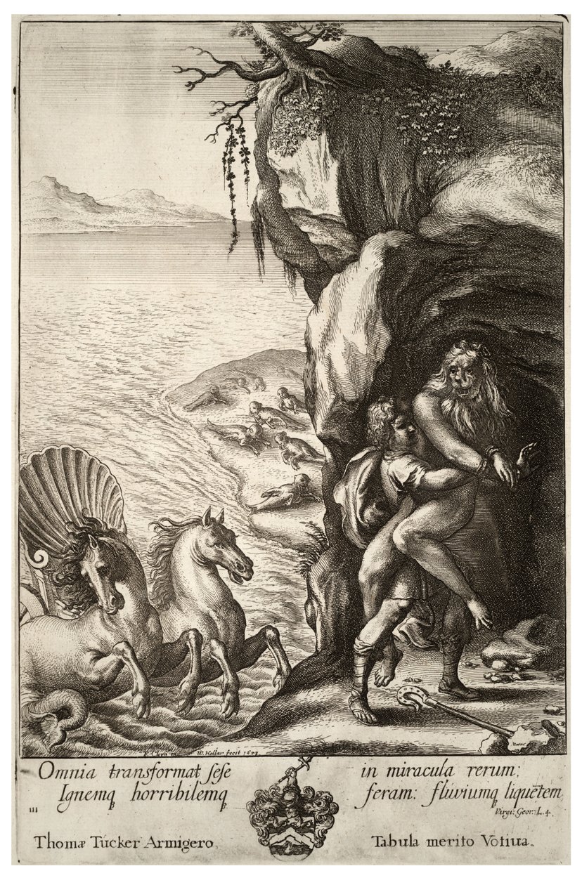 Aristaeus and Proteus (State 2) by Wenceslaus Hollar