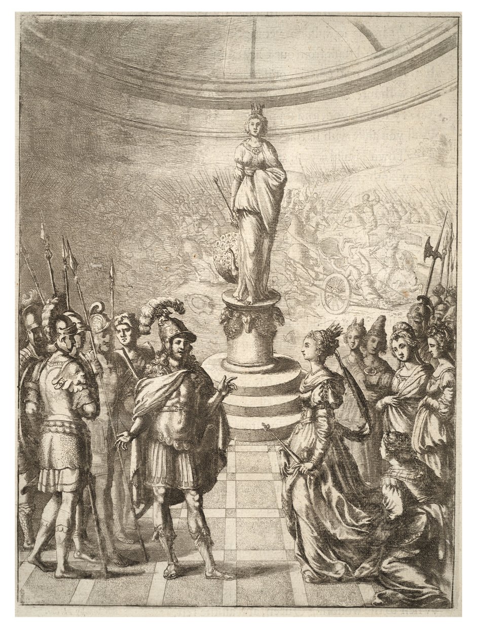 Dido and Aeneas. State 5 by Wenceslaus Hollar