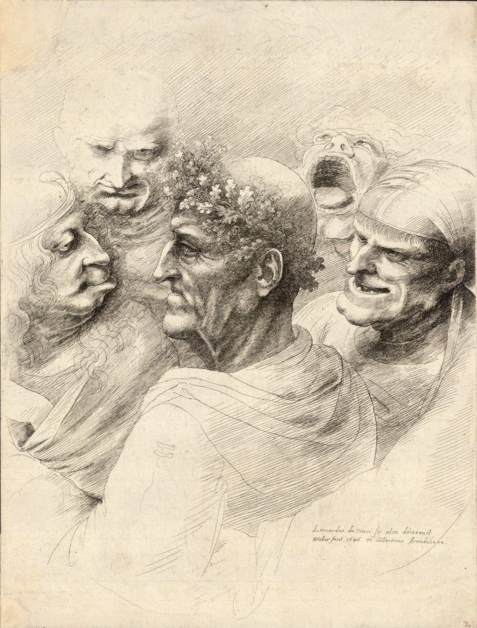 Five Men by Wenceslaus Hollar
