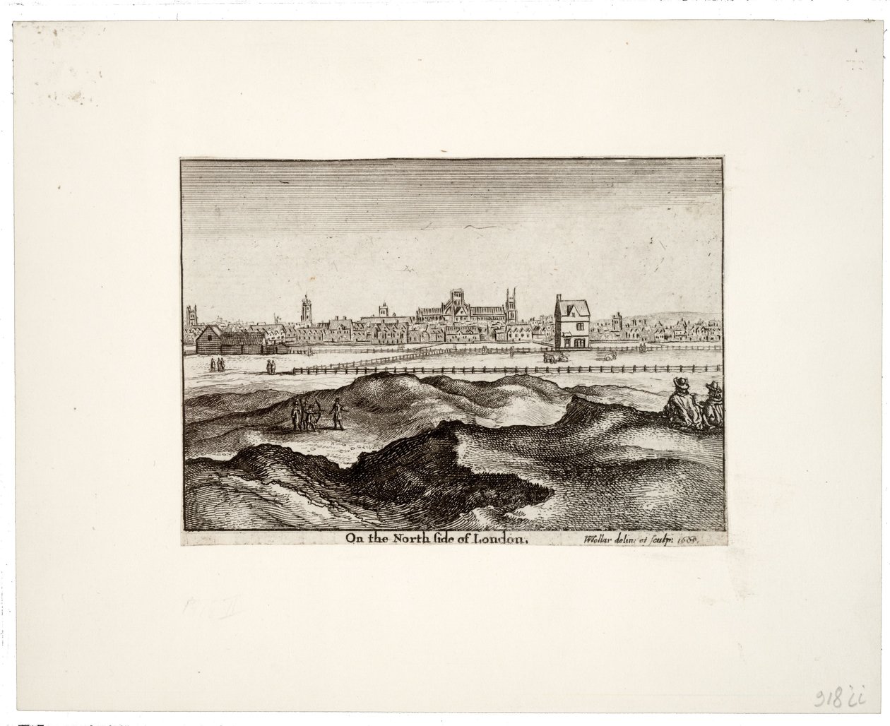 On the North Side of London by Wenceslaus Hollar