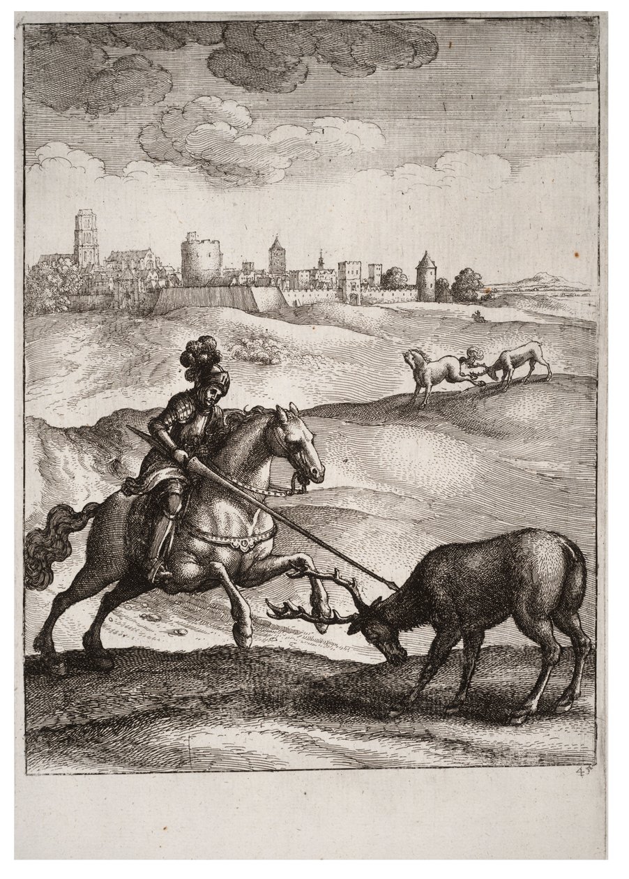 The Stag and the Horse by Wenceslaus Hollar