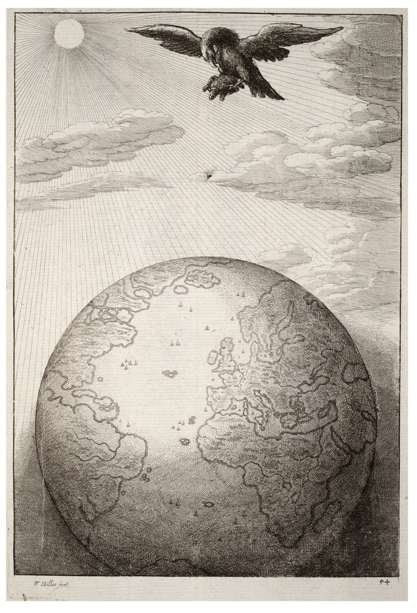 The Tortoise and the Eagle. State 1 by Wenceslaus Hollar