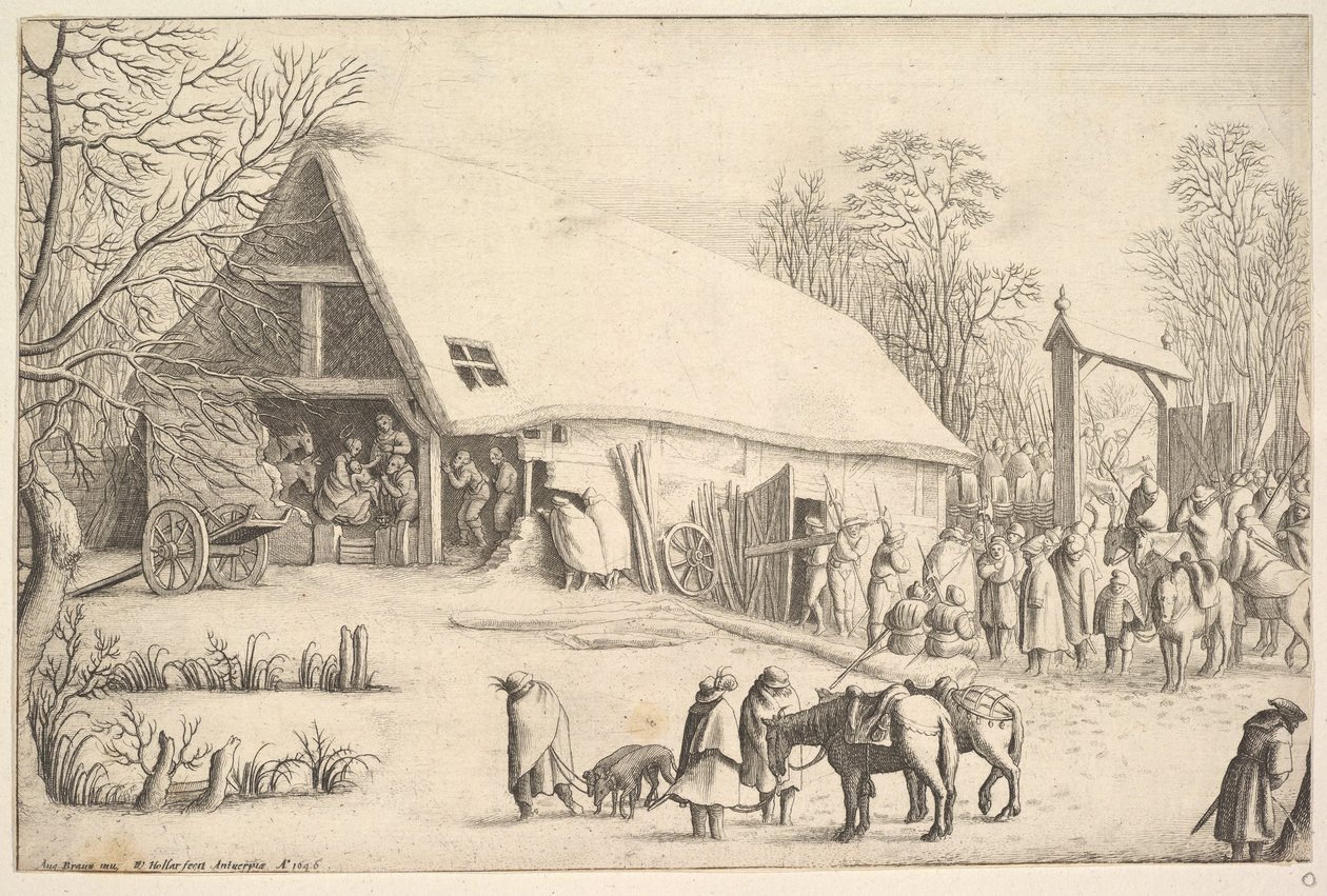 Adoration of the Kings, after Augustin Braun by Wenceslaus Hollar