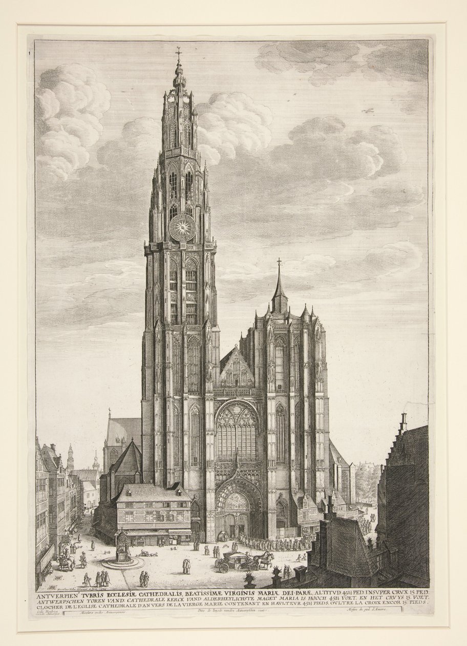Antwerp Cathedral by Wenceslaus Hollar