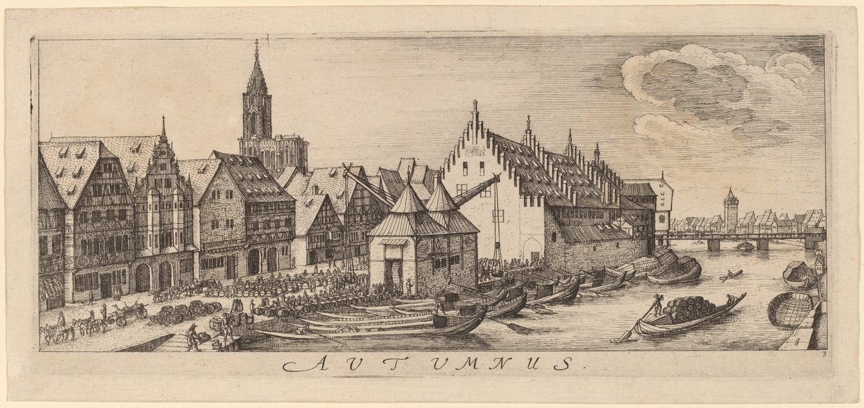 Autumn: The Wine Market by Wenceslaus Hollar