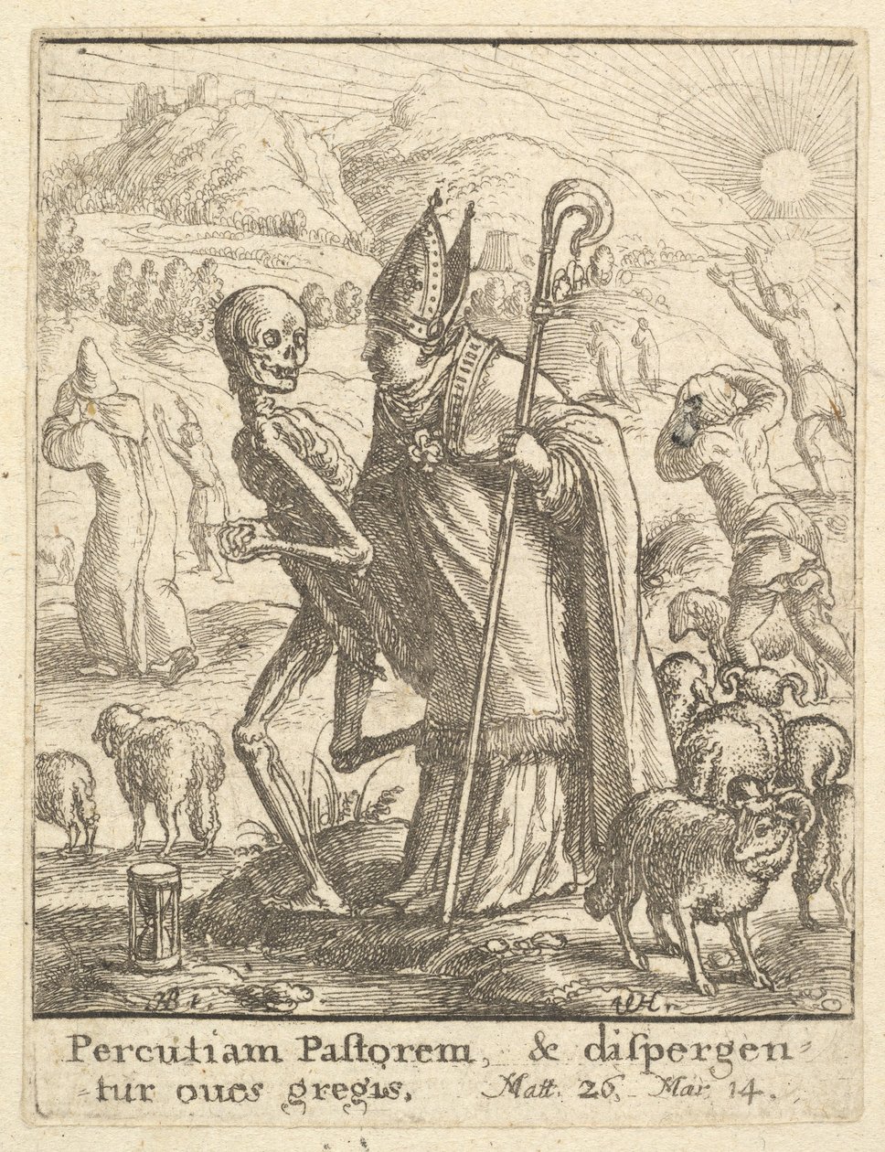 Bishop, from the Dance of Death by Wenceslaus Hollar