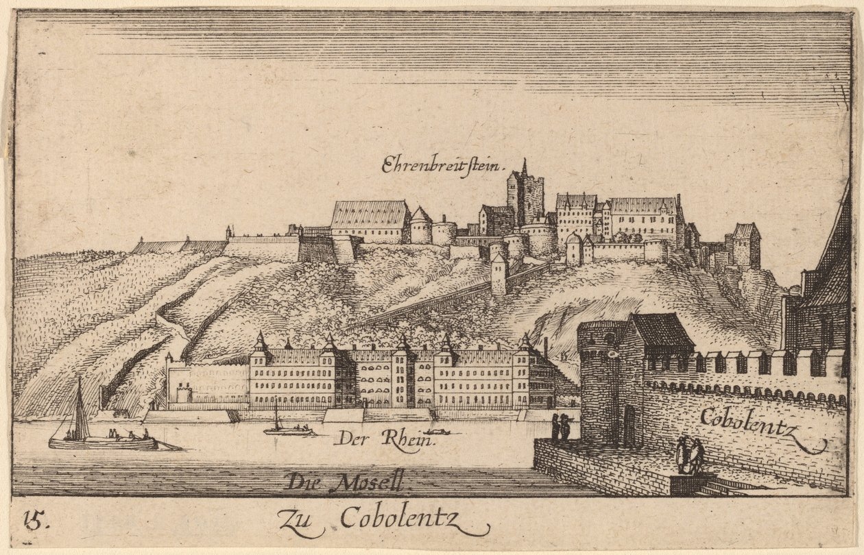 Coblentz by Wenceslaus Hollar