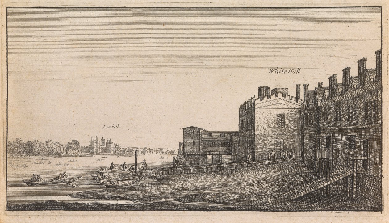 English Views: Whitehall Lambeth by Wenceslaus Hollar