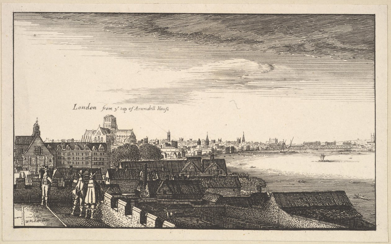 London from Arundel House, copy by Wenceslaus Hollar