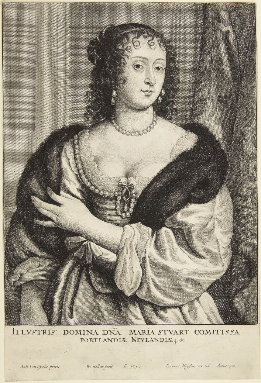 Mary Stuart by Wenceslaus Hollar