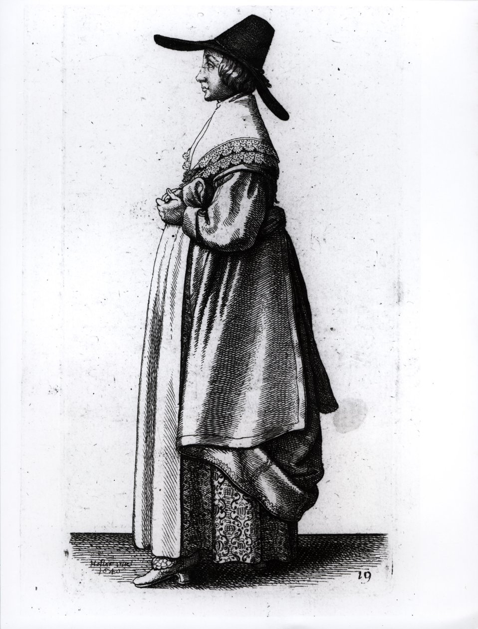 Merchant's Wife, 1640 by Wenceslaus Hollar: Fine art print