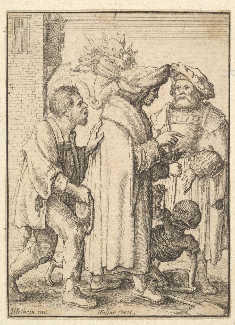 Rich Man, from the Dance of Death, 1651 by Wenceslaus Hollar