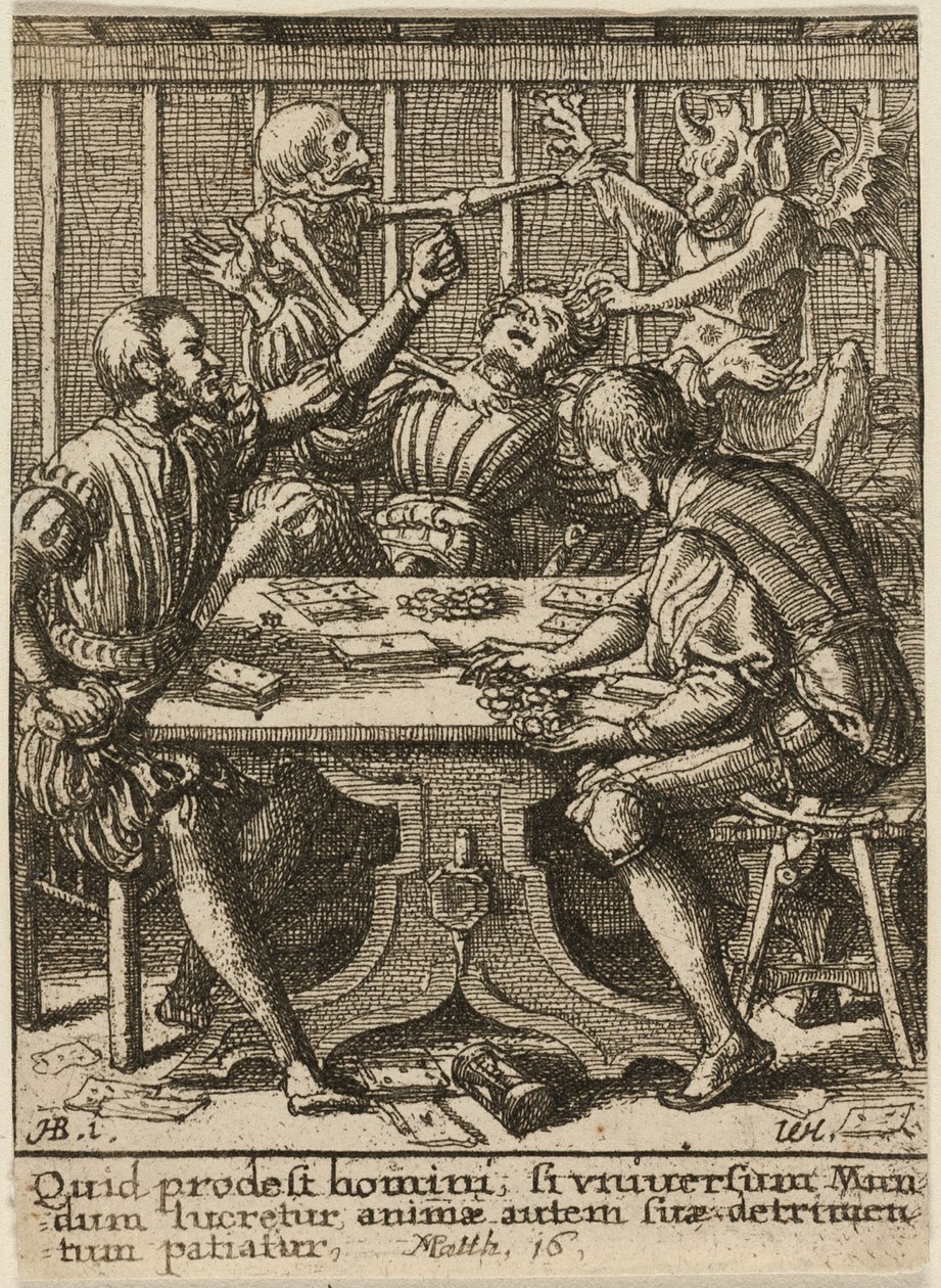 The Gamesters and Death, from The Dance of Death by Wenceslaus Hollar