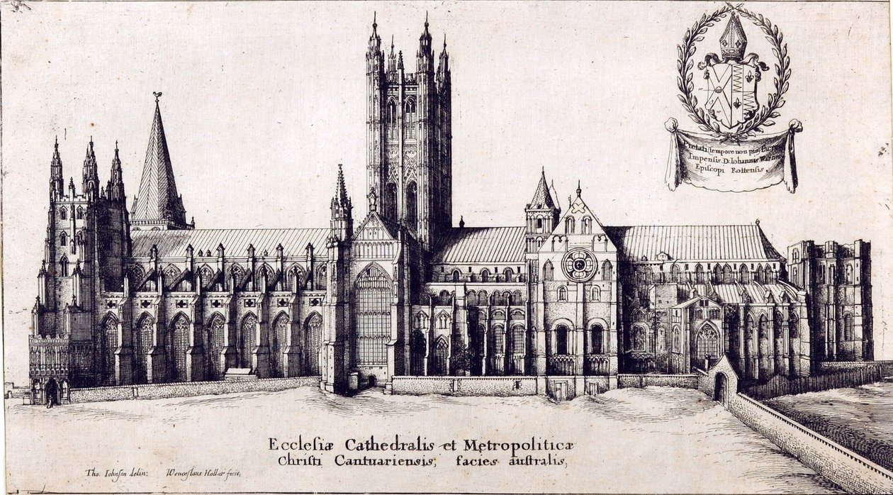 View of Canterbury Cathedral from the South, c.1638-66 by Wenceslaus Hollar