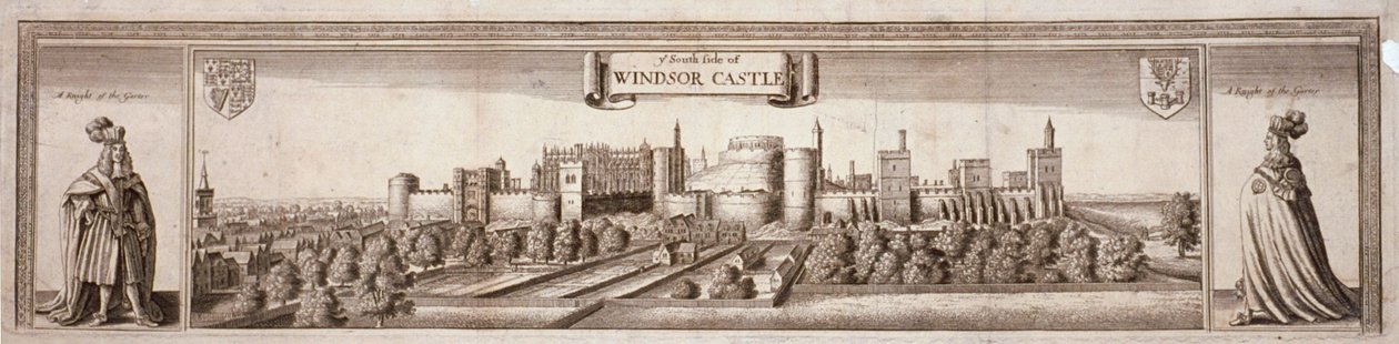 View of the South Side of Windsor Castle, Berkshire by Wenceslaus Hollar