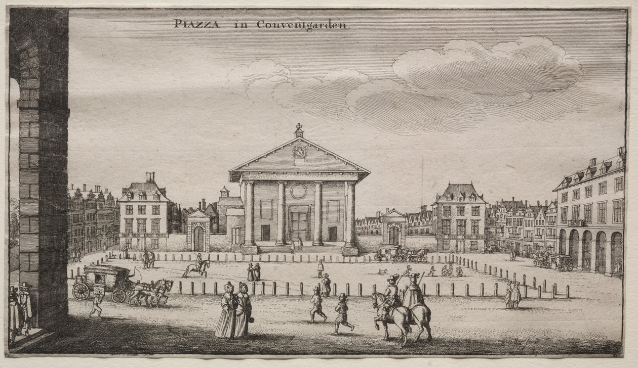 Views of London: The Piazza in Covent Garden by Wenceslaus Hollar