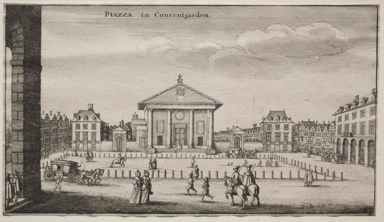 Views of London: The Piazza in Covent Garden by Wenceslaus Hollar