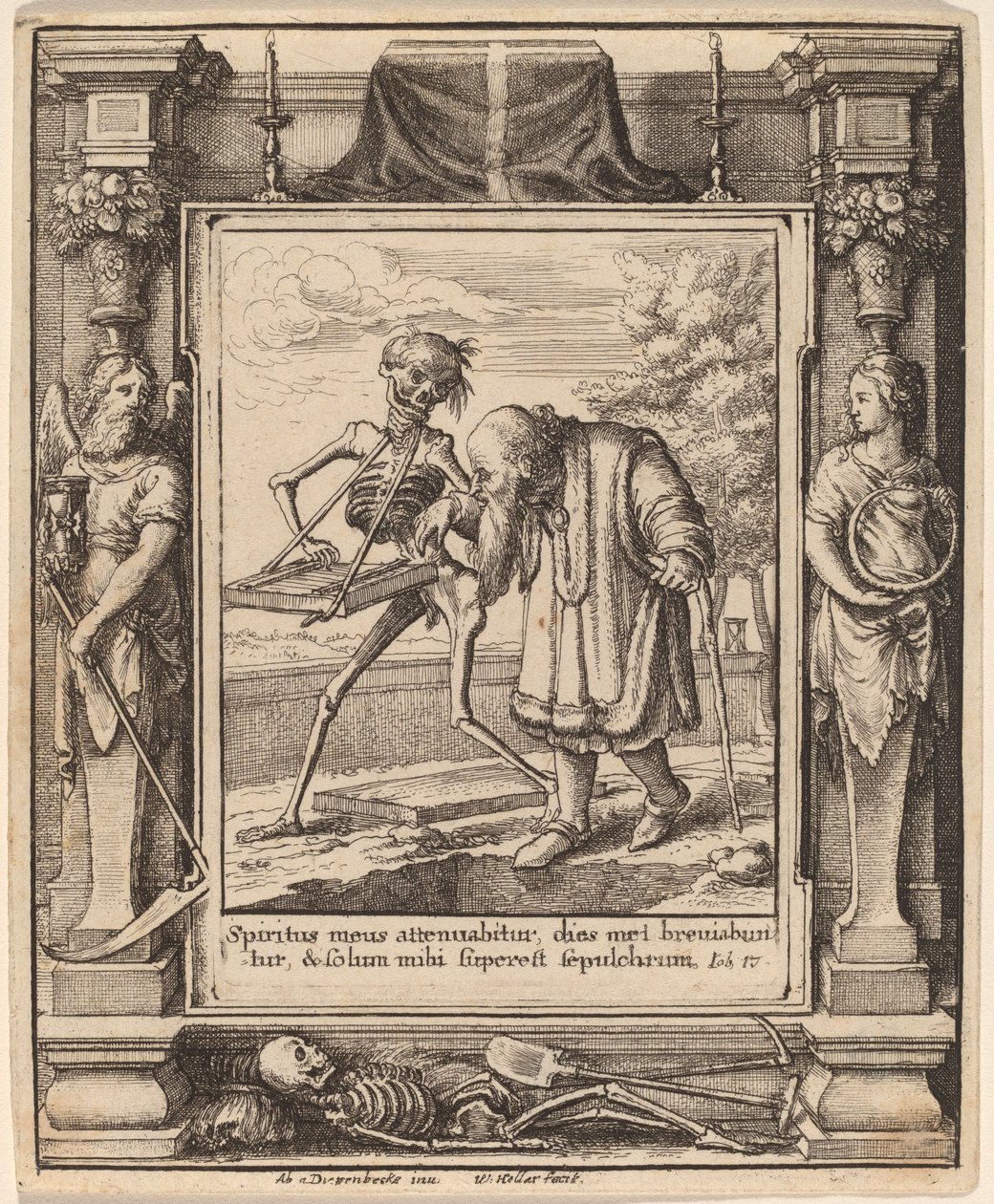 Old Man by Wenceslaus Hollar after Hans Holbein the Younger after Abraham van Diepenbeeck