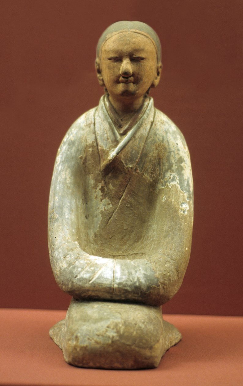 Woman Sitting on Her Heels, 206 BC-8 AD by Western Han Dynasty Chinese School