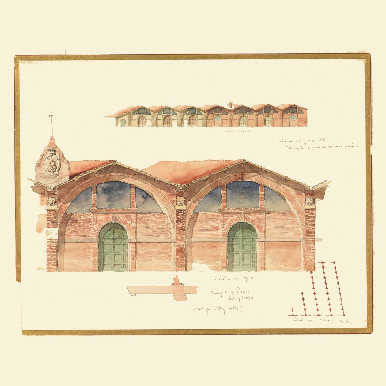 A Warehouse of the 16th Century in Pisa, Italy by Whitney Warren Jr.