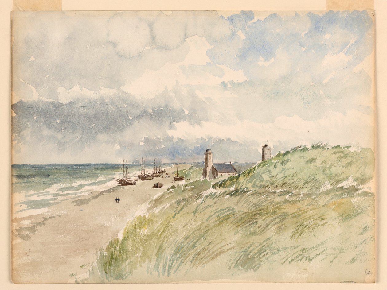 The Shore at Kativigh, Holland, August 21, 1887 by Whitney Warren Jr.
