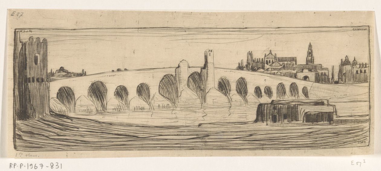 Roman Bridge Over the Guadalquivir in Córdoba by Wijnand Otto Jan Nieuwenkamp