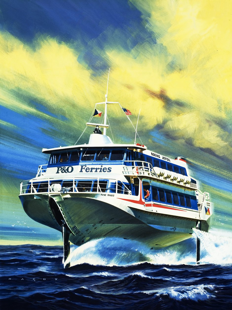 Jetfoil P&O Ferry by Wilf (20th century) Hardy