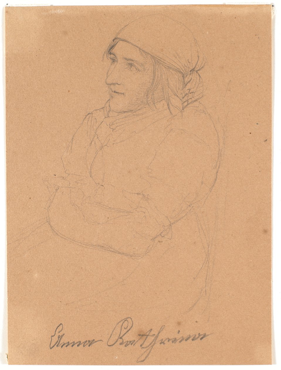 Seated Woman. Profile to the Left by Wilhelm Bendz