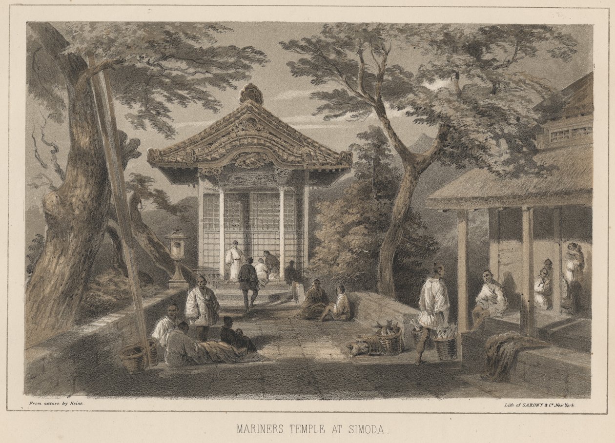 Mariners Temple at Simoda by Wilhelm Joseph Heine
