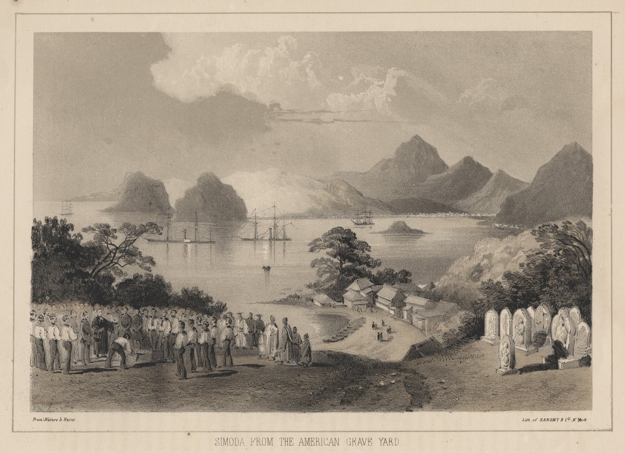Simoda from the America Graveyard, 1885 by Wilhelm Joseph Heine