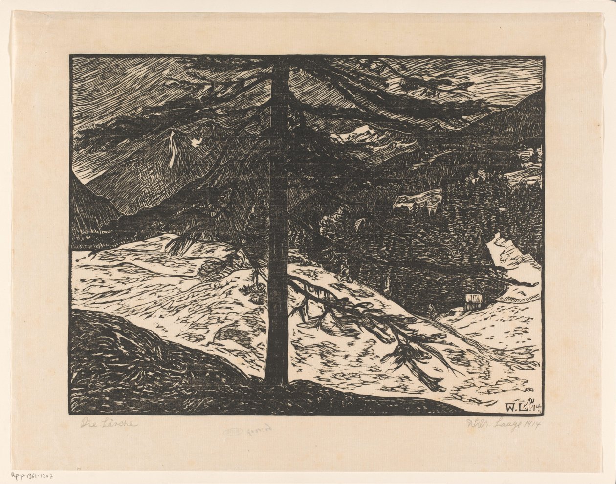 The Larch by Wilhelm Laage (signed by artist)