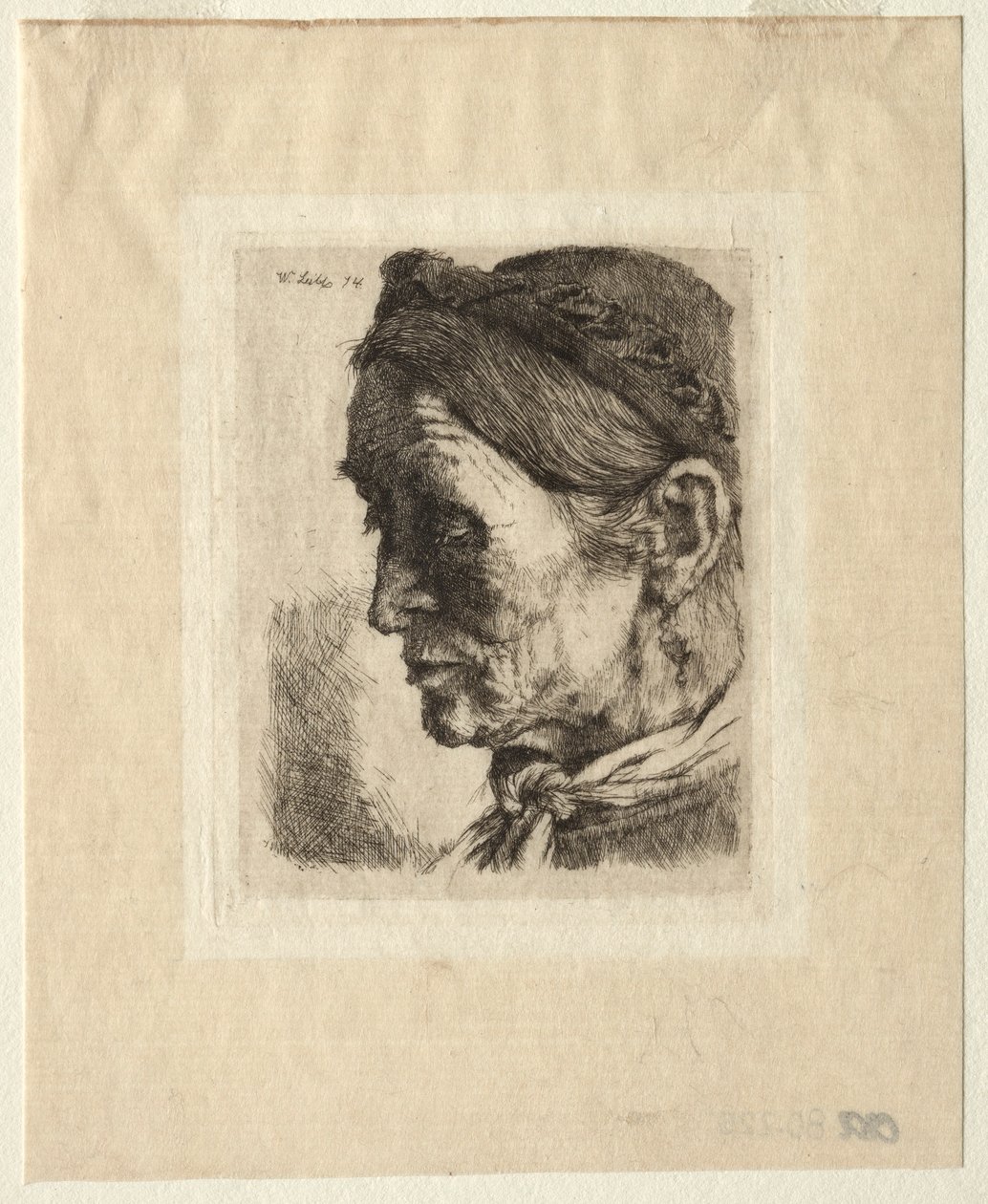 Head of a Peasant Woman, 1874 by Wilhelm Maria Hubertus Leibl